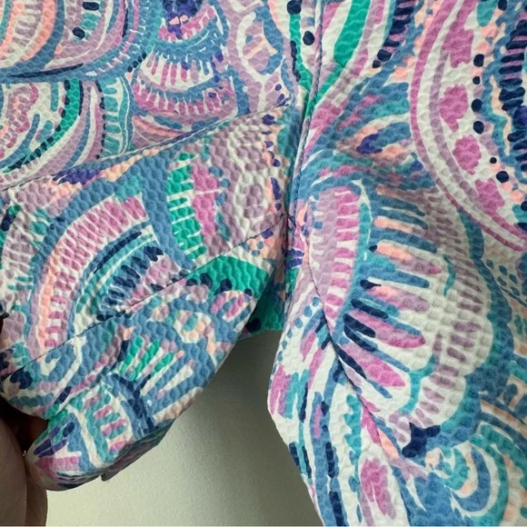 Lilly Pulitzer The Buttercup Shorts Size 2 Happy as a Clam Print Scalloped Pink - Picture 7 of 12